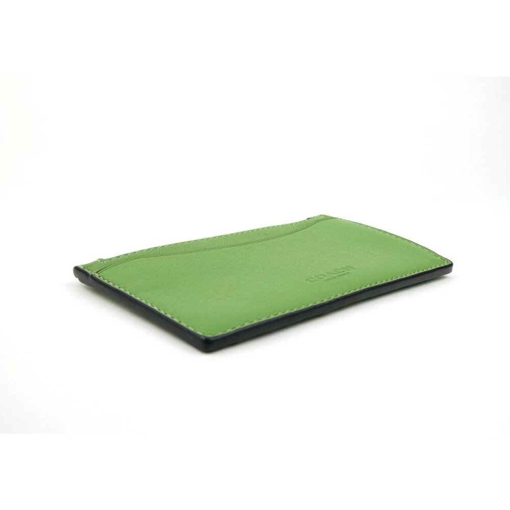 Coach Green Leather Zip Card Holder Wallet 4829 - Picture 5 of 10